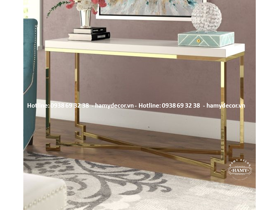 Bàn console inox mạ màu - 08