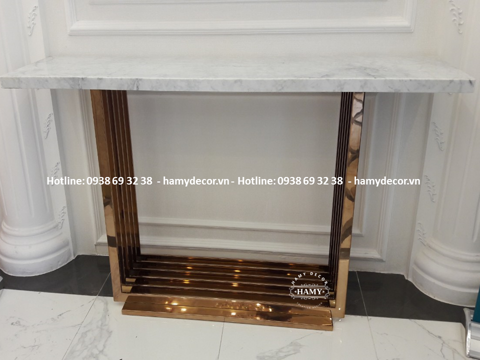 Bàn console chân inox mạ vàng - 44