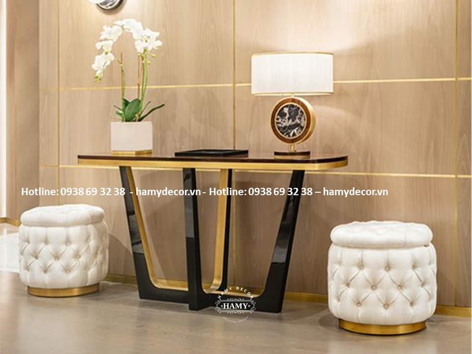 Bàn console inox mạ vàng sang trọng đẳng cấp - 160