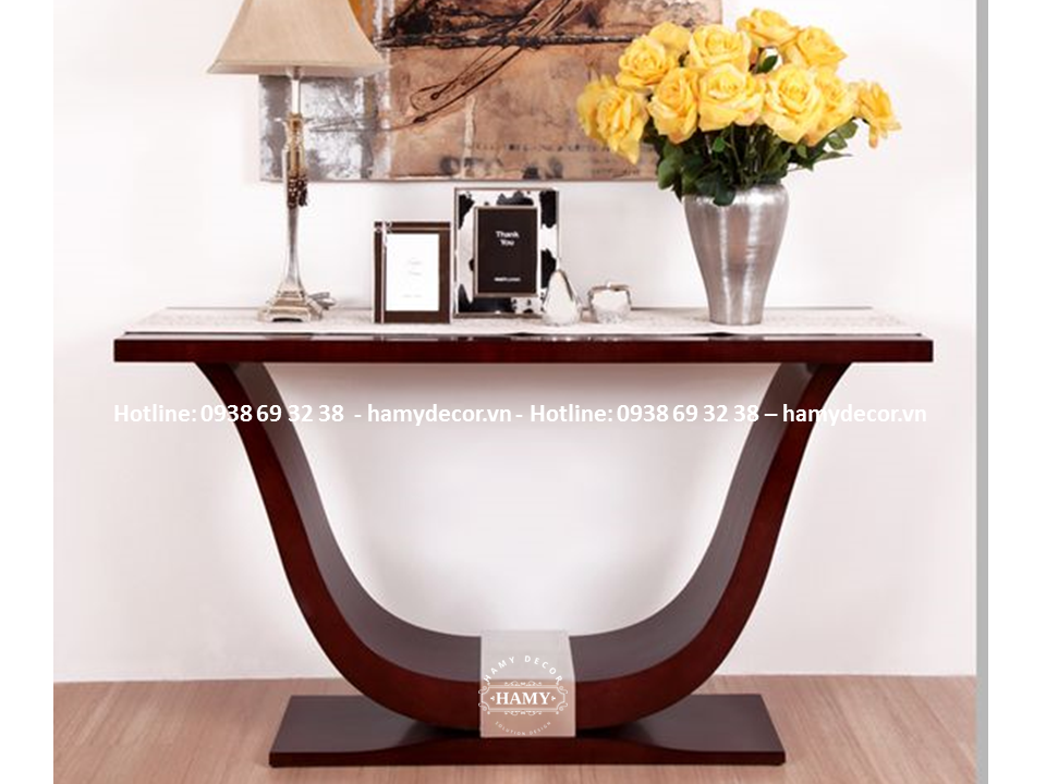 Bàn console gỗ phòng khách tân cổ điển - 162
