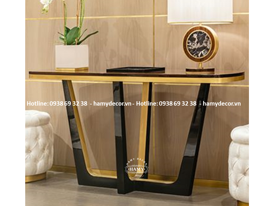 Bàn console inox mạ vàng sang trọng - 36
