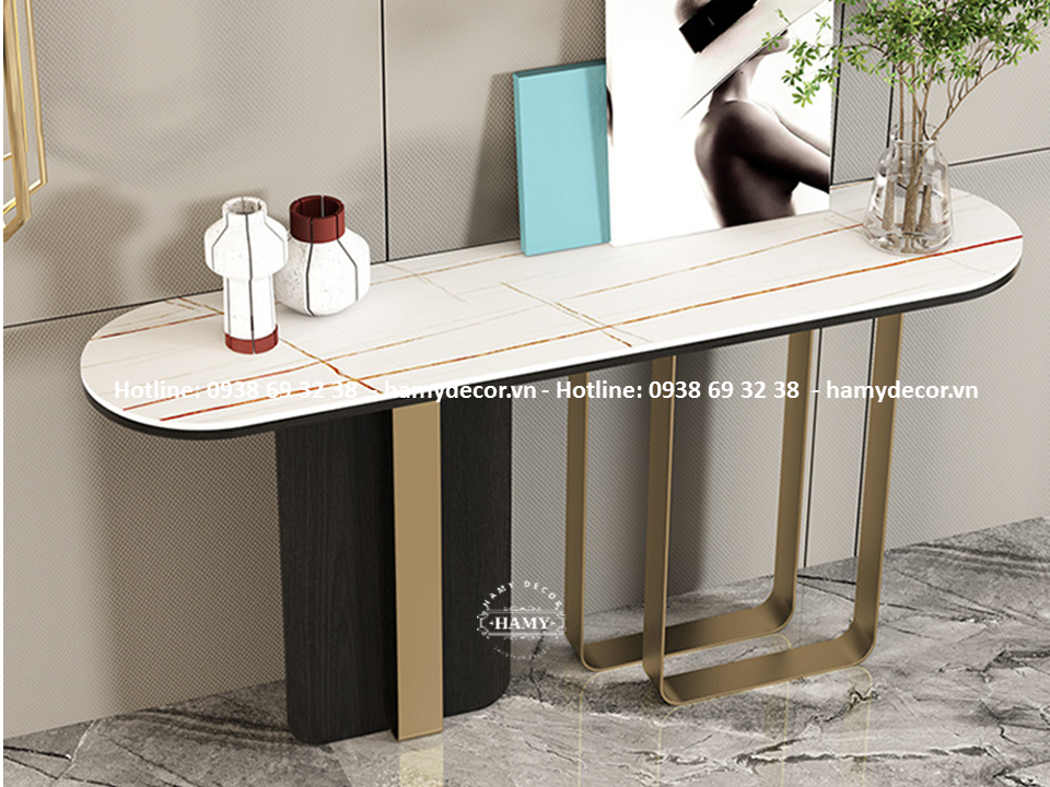 Mẫu bàn console inox mạ vàng được chọn nhiều nhất hiện nay -  188