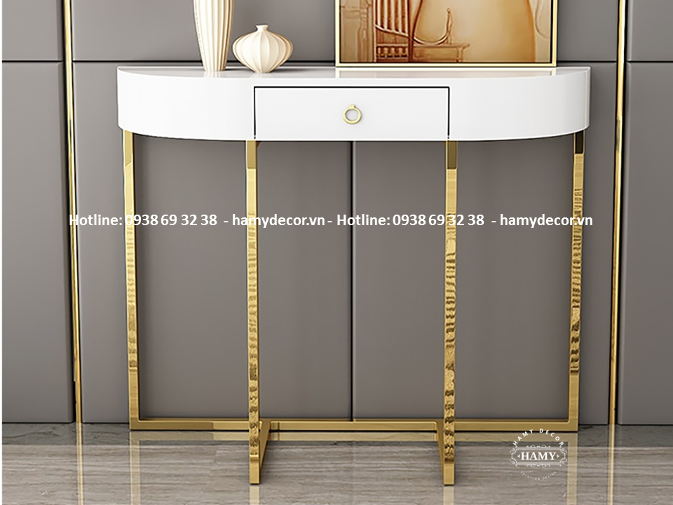 Bàn console inox mạ vàng PVD - 33