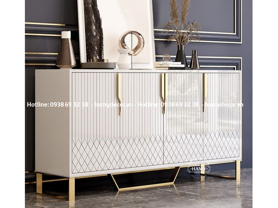 Tủ console inox mạ vàng PVD - 24