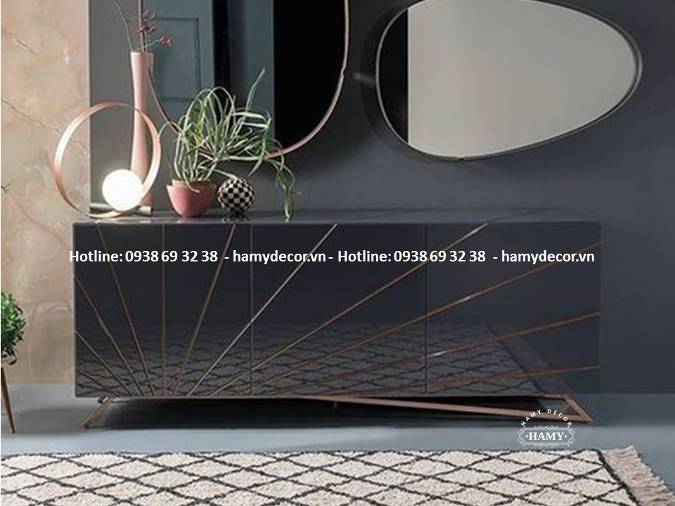 Tủ console inox mạ PVD - 18
