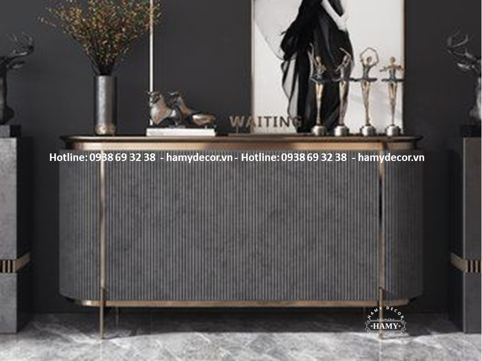 Bàn console inox mạ PVD đẹp - 01