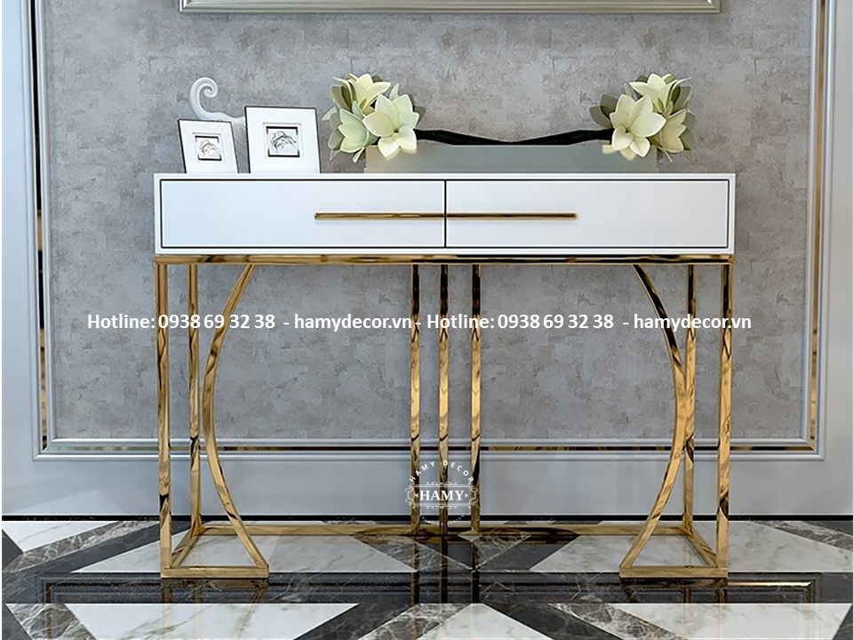 Bàn console inox mạ màu - 30