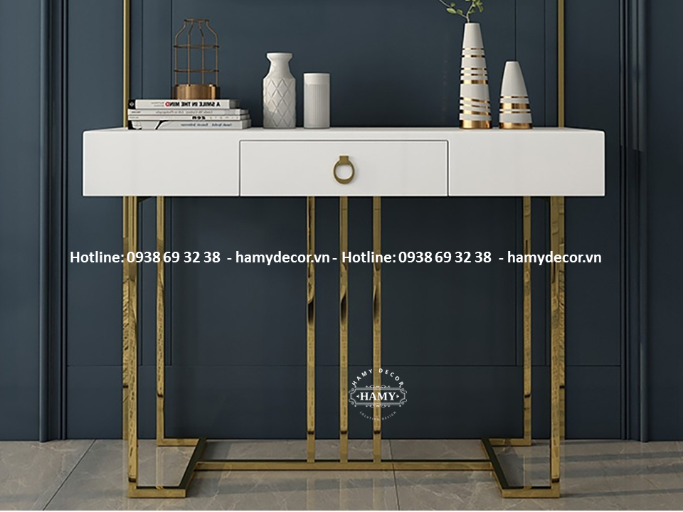 Bàn console inox mạ màu - 04
