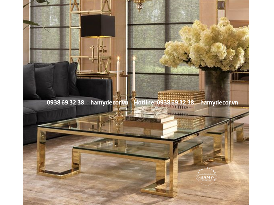 Bàn trà Inox mạ màu 15