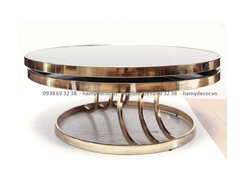 Bàn Sofa inox mạ vàng 18