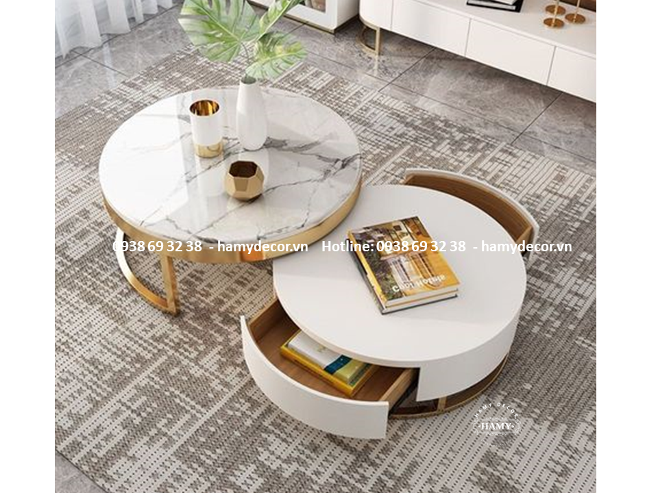 Bàn trà Inox mạ màu 17