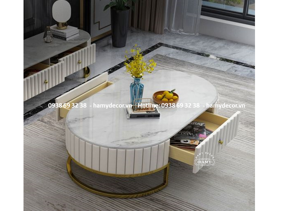 Bàn nước gỗ  bọc da PU 22