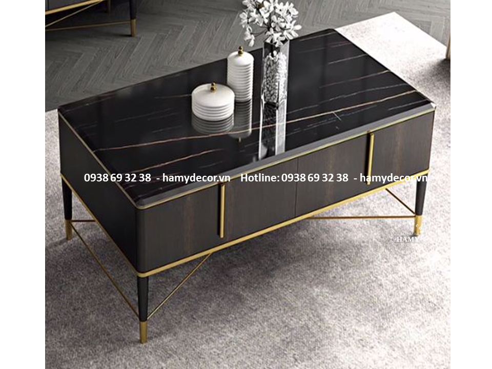 Bàn trà  inox mạ vàng cao cấp 26