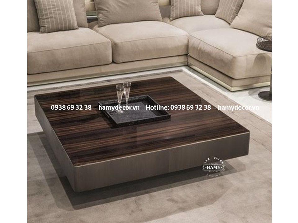 Bàn trà mặt gỗ Veneer hiện đại  27