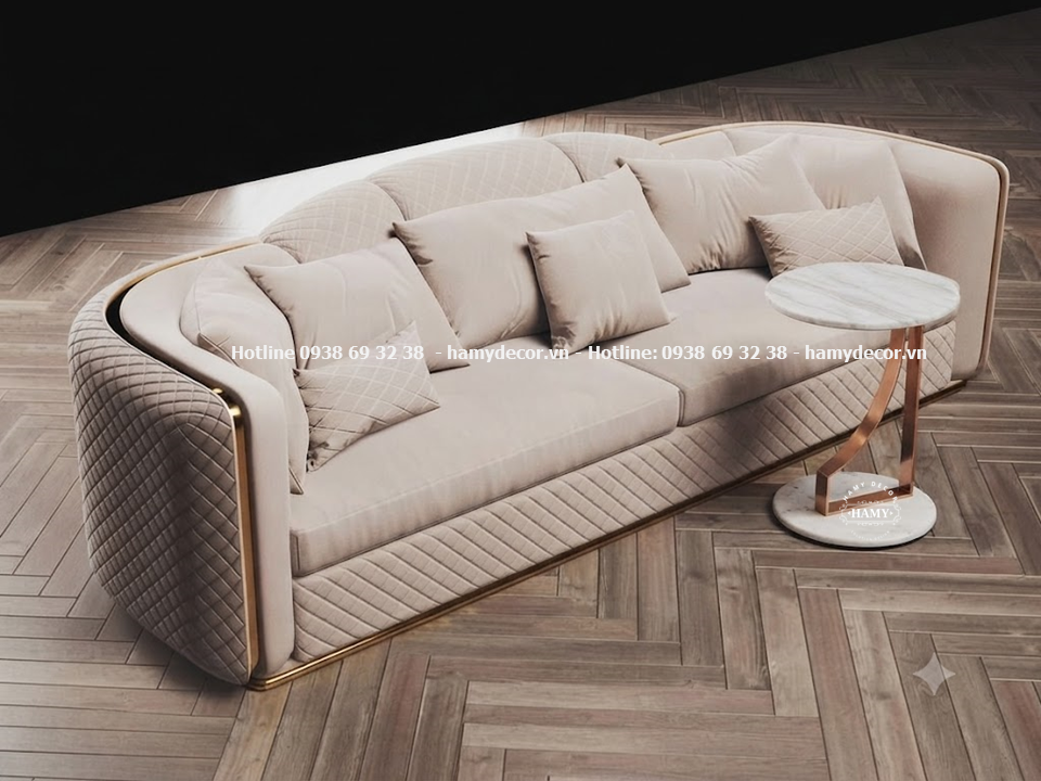 Tab sofa, bàn góc sofa mặt đá 2 tầng thiết kế độc bản