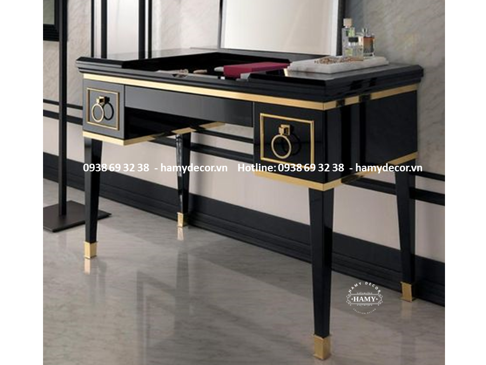 BÀN TRANG ĐIỂM INOX MẠ VÀNG - 12