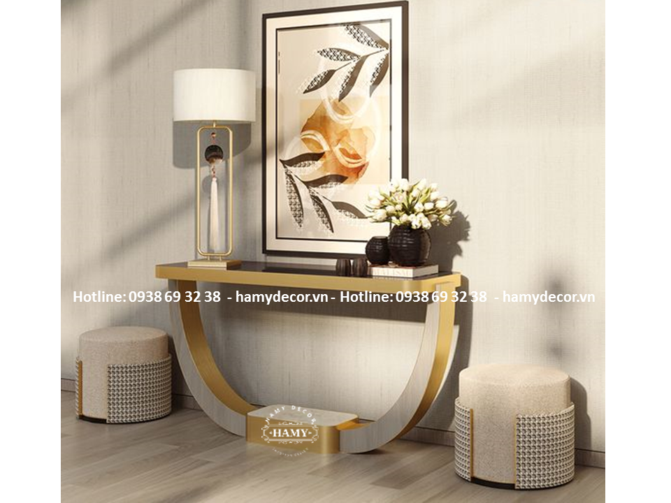 Bàn console trang trí phòng khách biệt thự sang trọng - 203