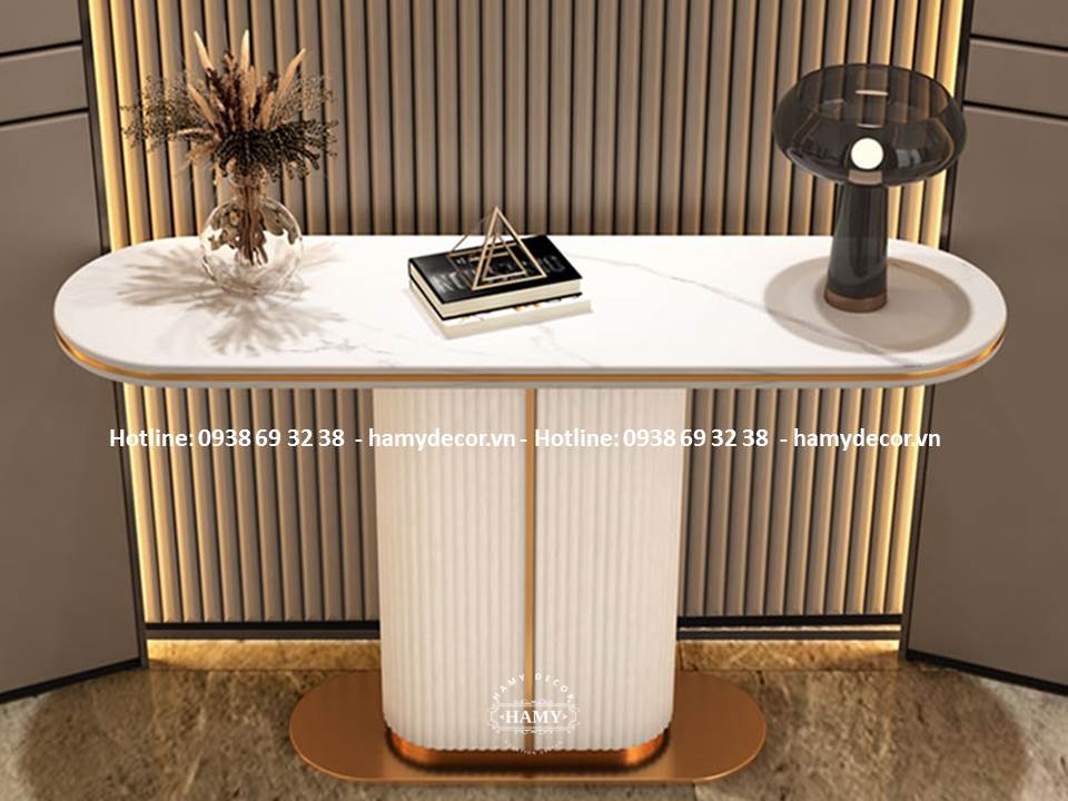 BÀN CONSOLE INOX MẠ VÀNG LỰA CHỌN CHO KHÔNG GIAN NỘI THẤT SANG TRỌNG