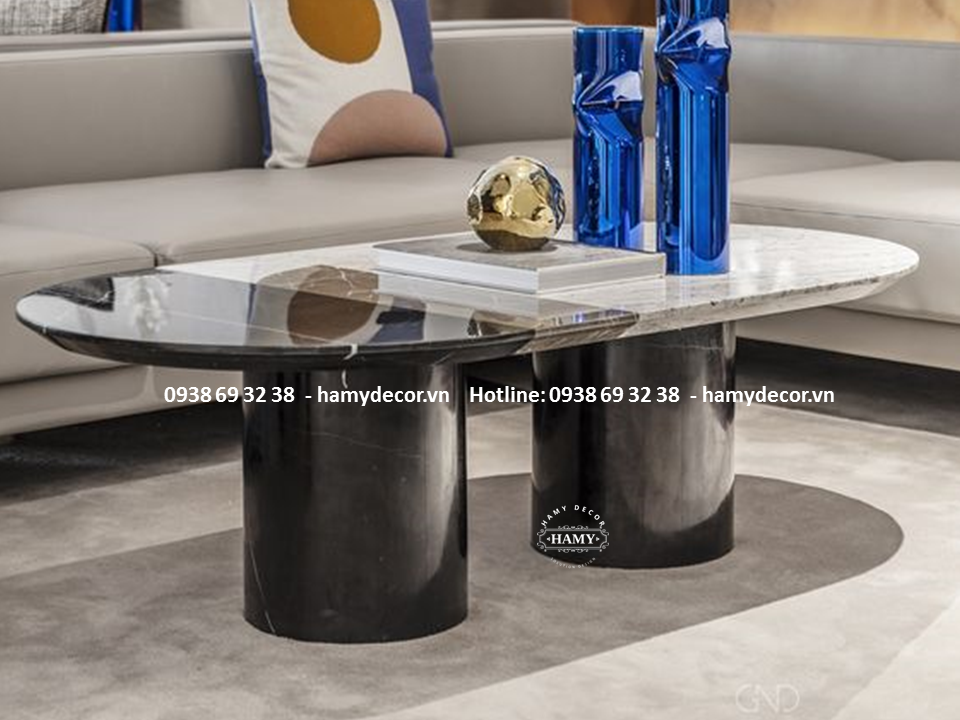 Bàn sofa inox mạ màu đen bóng độc đáo - 61