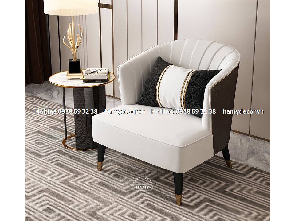 Ghế Armchair bọc vải nhung 27