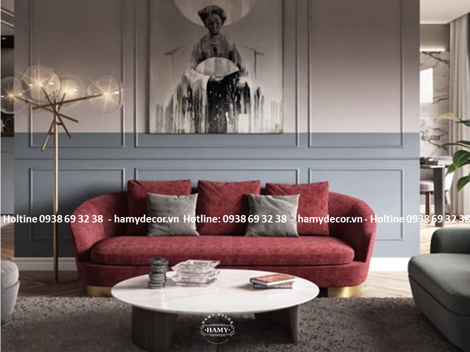 Ghế sofa chân ghế inox mạ vàng - 149