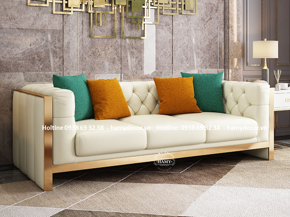 Mẫu ghế Sofa bọc da cho biệt thự sang trọng 114 