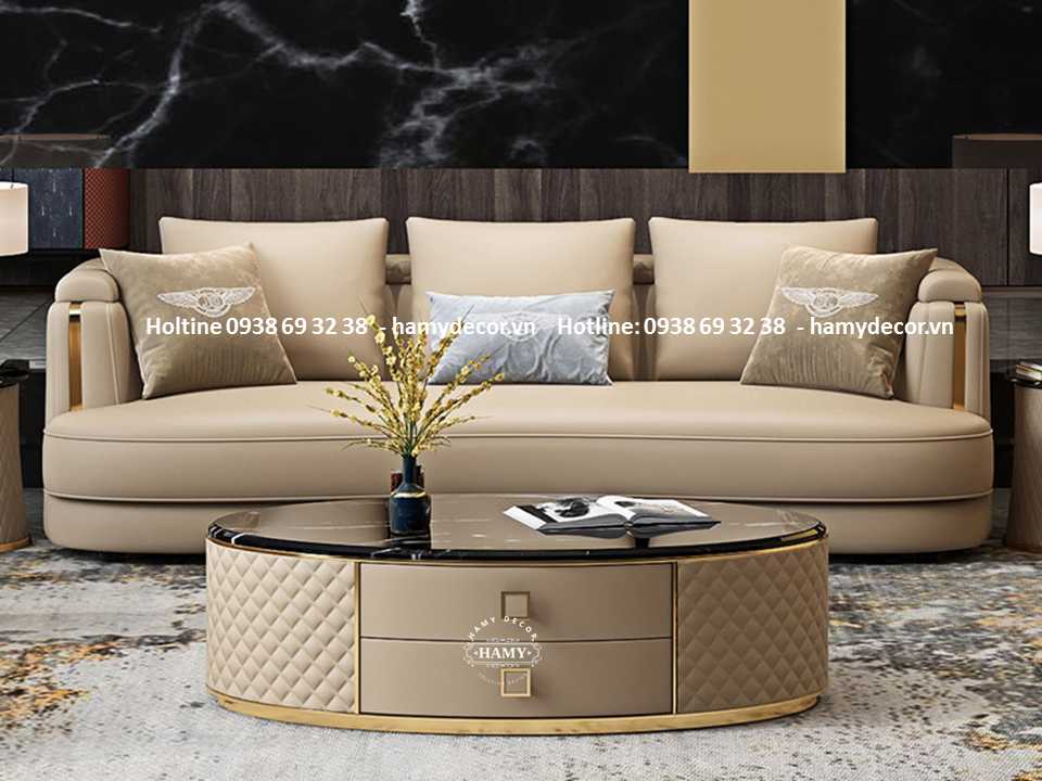 Mẫu ghế Sofa bọc da cho biệt thự sang trọng 113