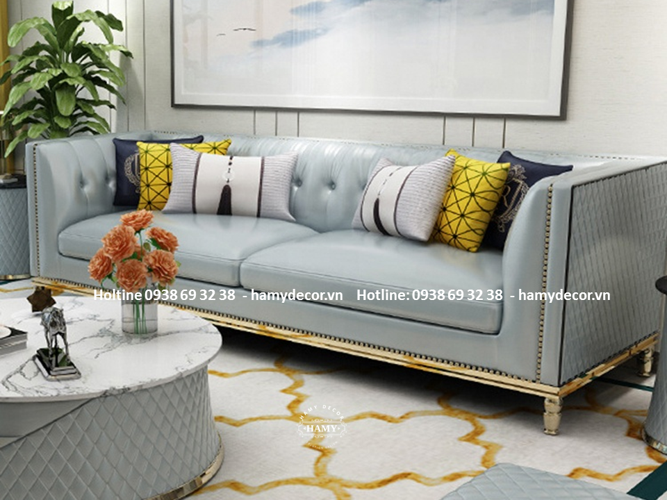 Mẫu Ghế Sofa bọc da dành cho biệt thự 116