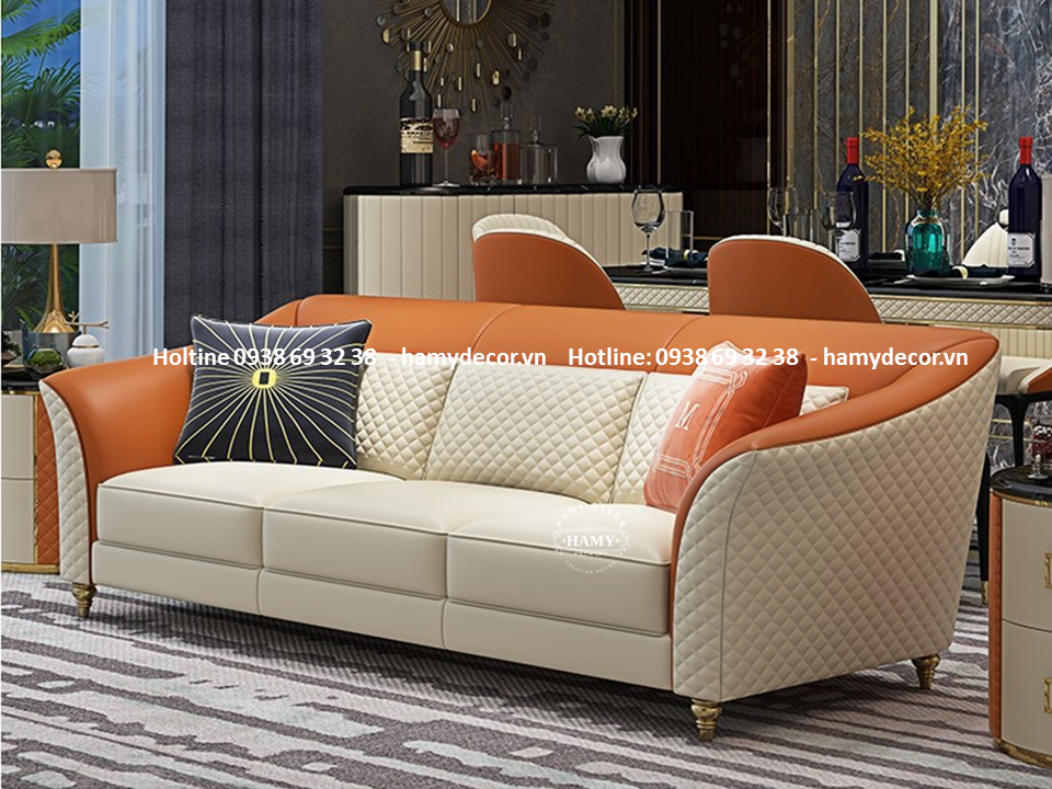 Ghế Sofa bọc da cho không gian phòng khách hiện đại 94