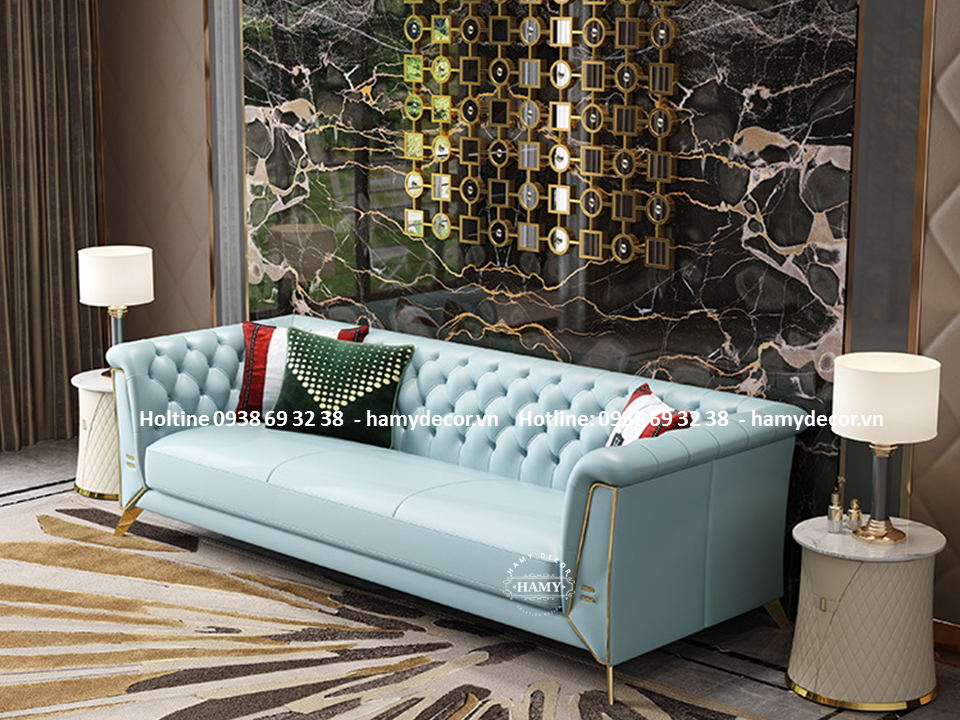 Mẫu ghế Sofa bọc da sang trọng 99