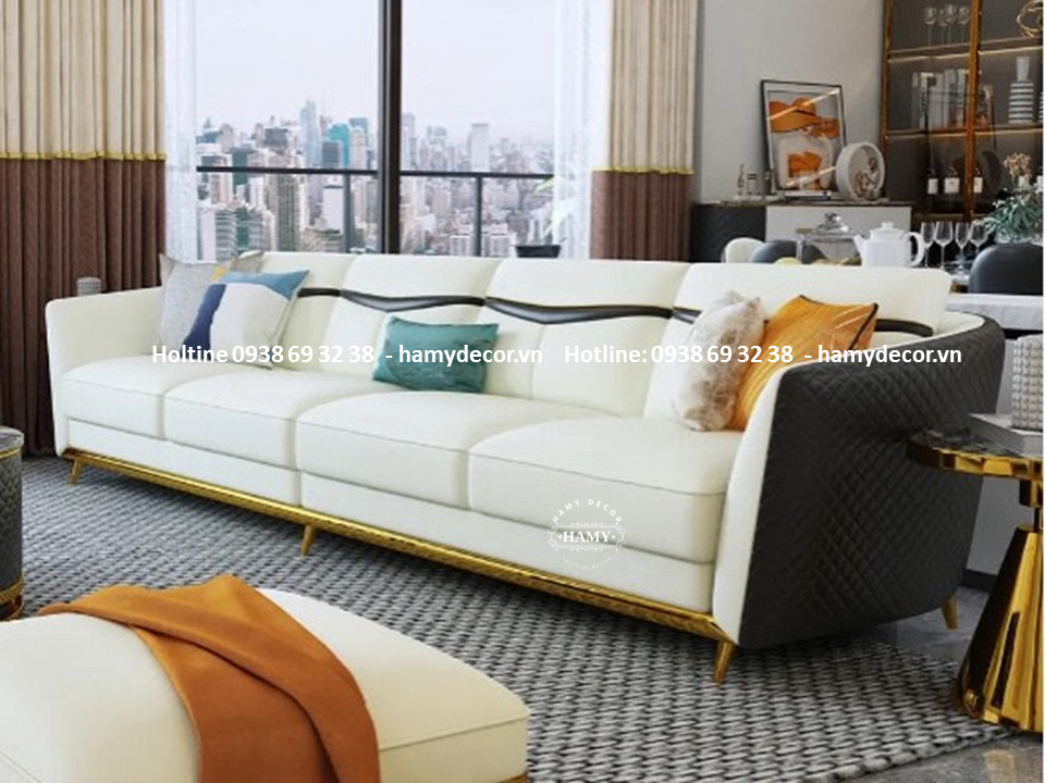 Ghế Sofa bọc da cho không gian phòng khách sang trọng 95