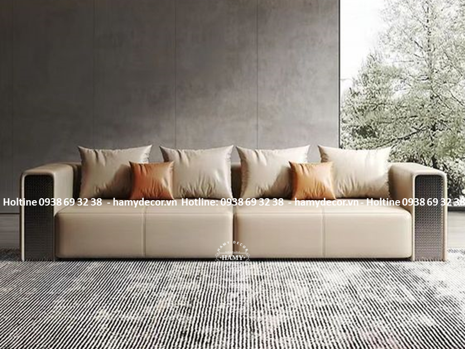Ghế sofa bọc da kiểu dáng hiện đại - 134