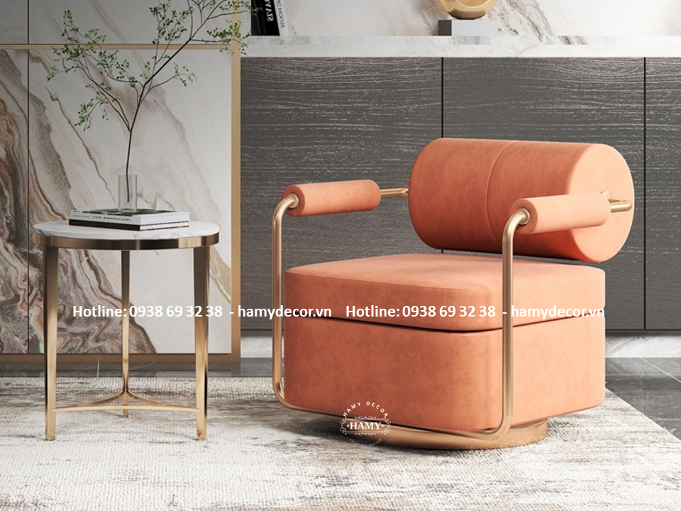 Ghế Armchair inox mạ vàng PVD đẹp nhất 2023 - 82
