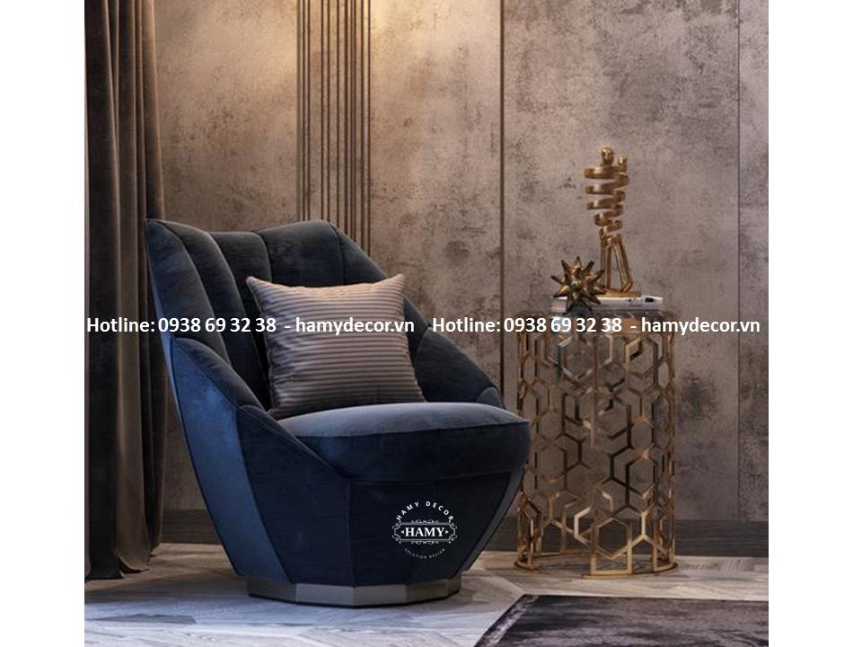 Ghế armchair & Bàn cafe inox mạ vàng  - 94