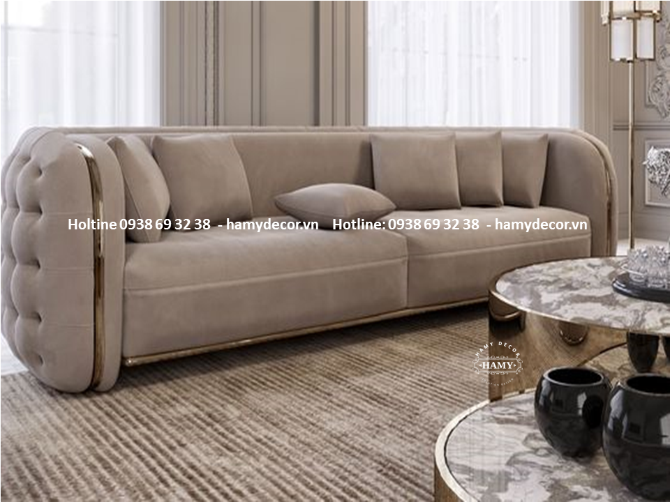 Ghế Sofa chân inox mạ vàng - 37