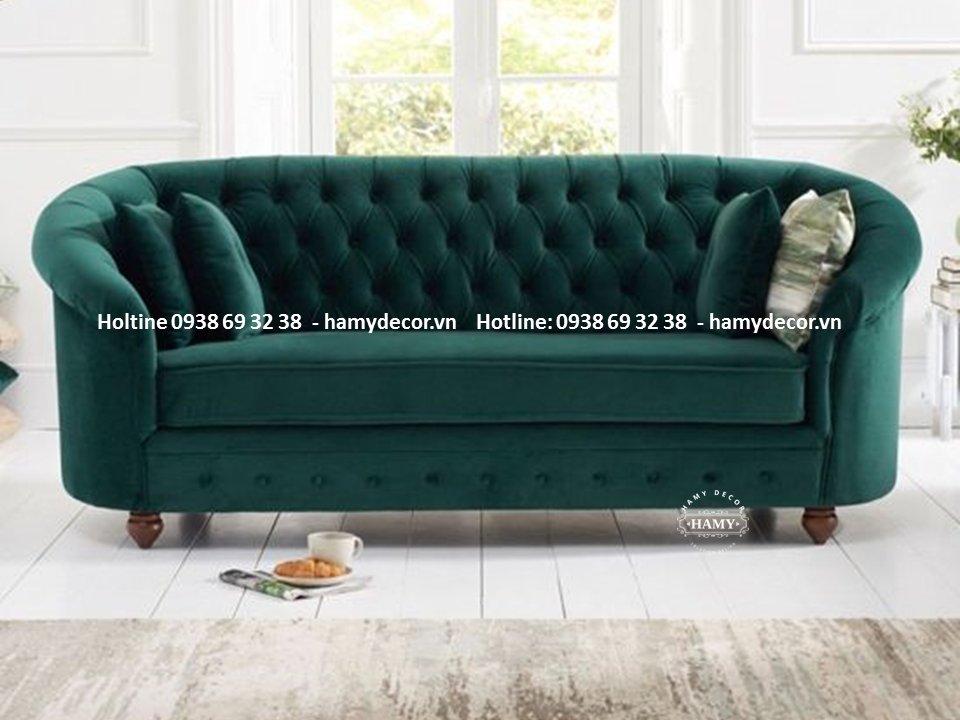 Ghế sofa tân cổ điển bọc vải nhung xịn - 49