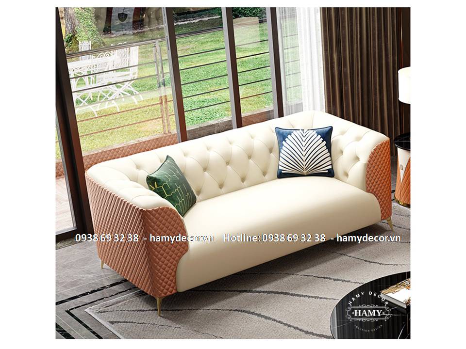 Mẫu ghế sofa bọc da đẹp sang SF-58