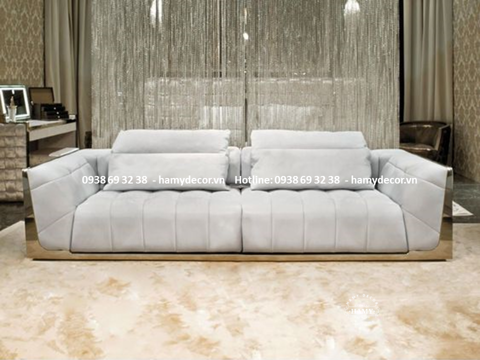 Ghế Sofa chân inox mạ vàng SF - 27