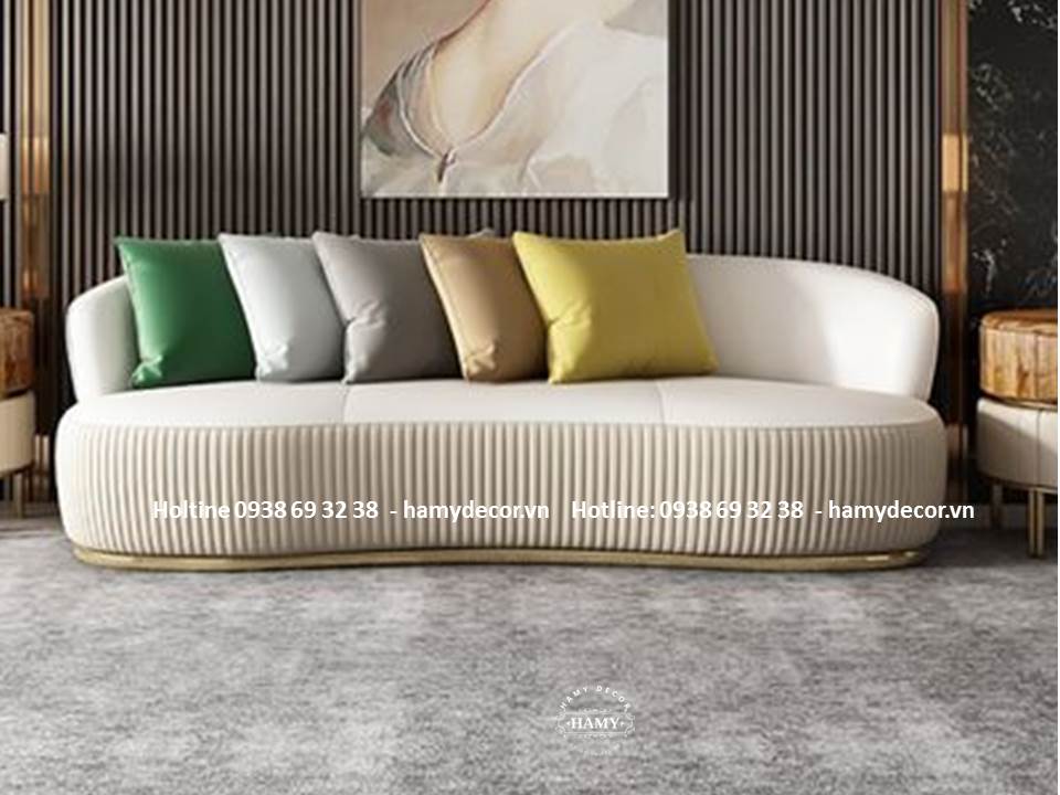 Mẫu ghế sofa bọc da sang trọng cho biệt thự SF-68