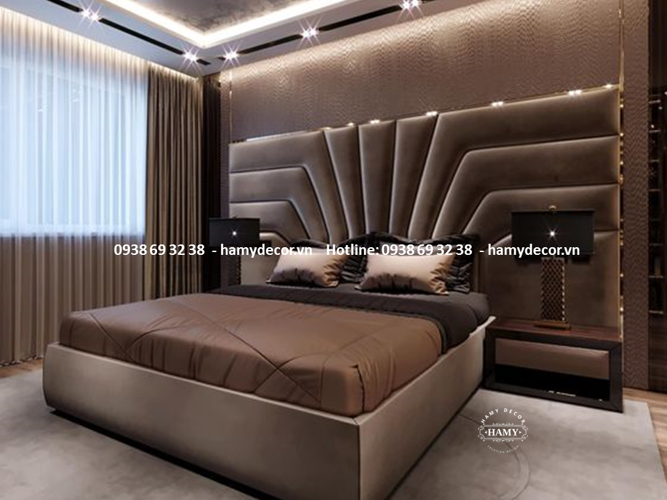 MẪU GIƯỜNG NGỦ MARSTER  BỌC VẢI NHUNG ĐẸP - 28