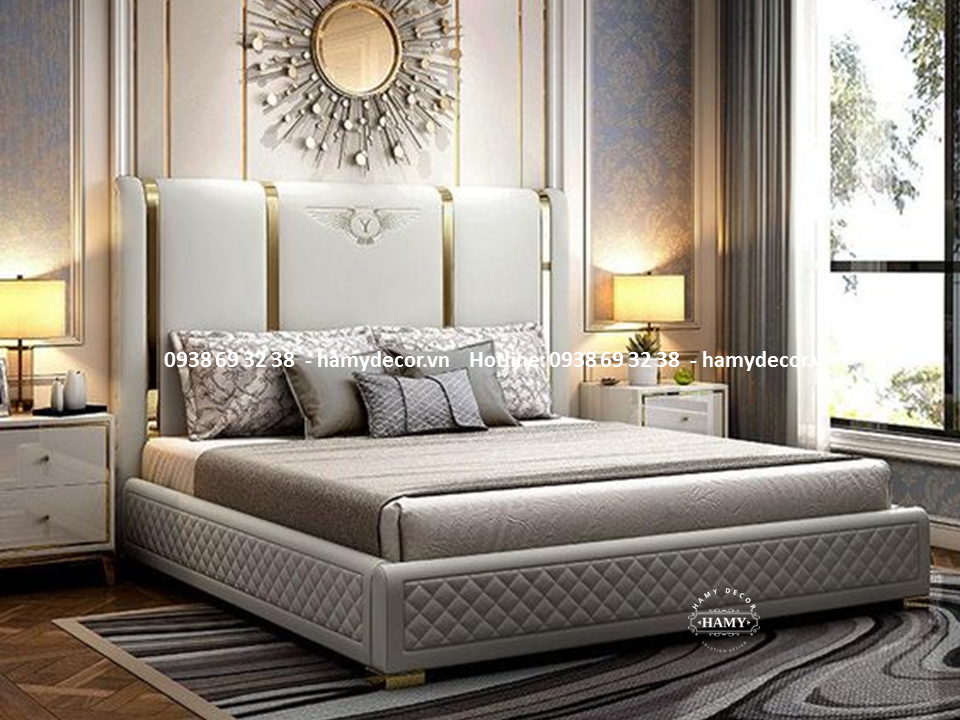 GIƯỜNG NGỦ BỌC DA KIỂU ĐẸP - 45