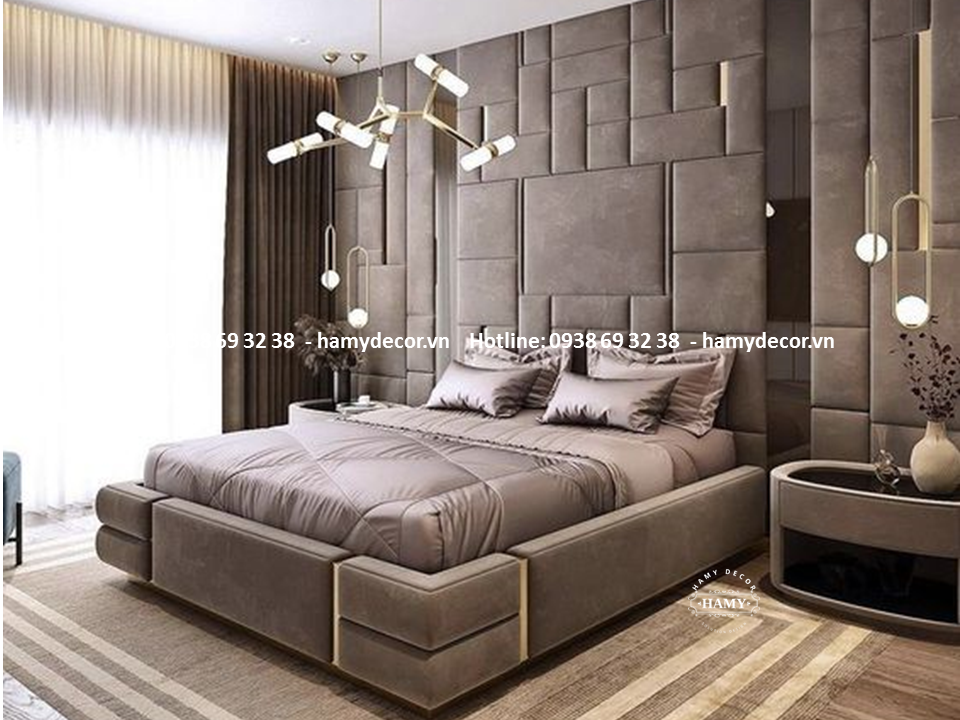 MẪU GIƯỜNG NGỦ MASTER BỌC VẢI NHUNG SANG TRỌNG -  62