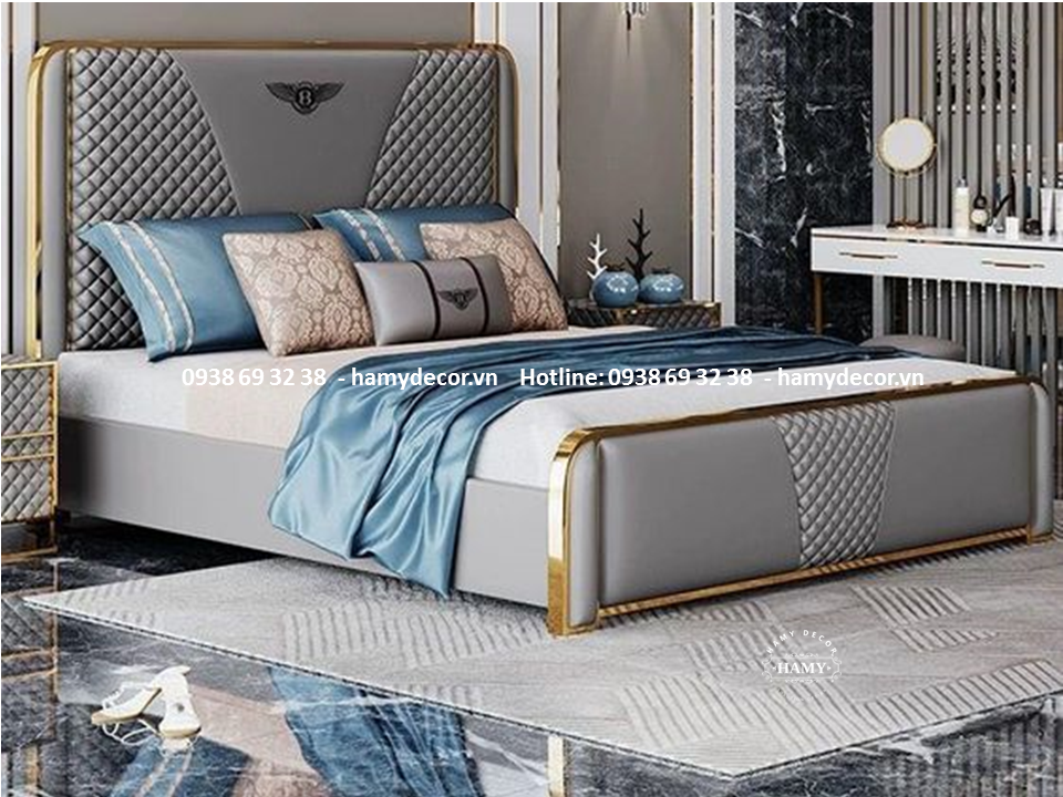 GIƯỜNG NGỦ BỌC DA CHO CHO BIỆT THỰ  - 77
