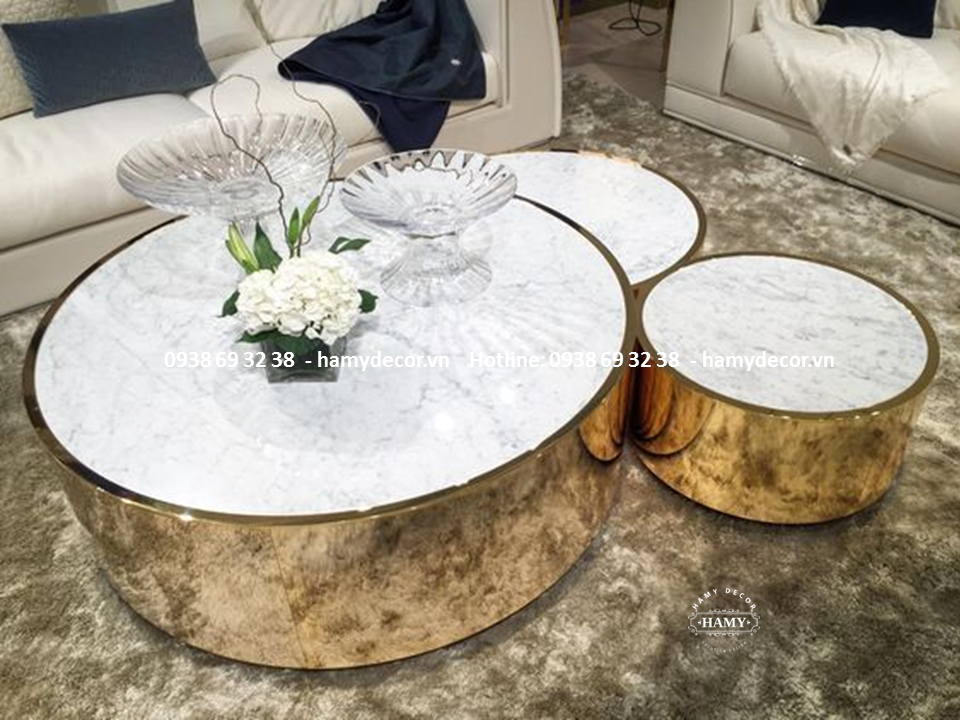 MẪU BÀN SOFA INOX MẠ VÀNG ĐẸP NHẤT HIỆN NAY