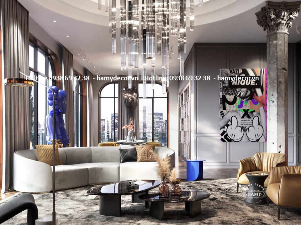 Phòng khách living room hiện đại đẹp 