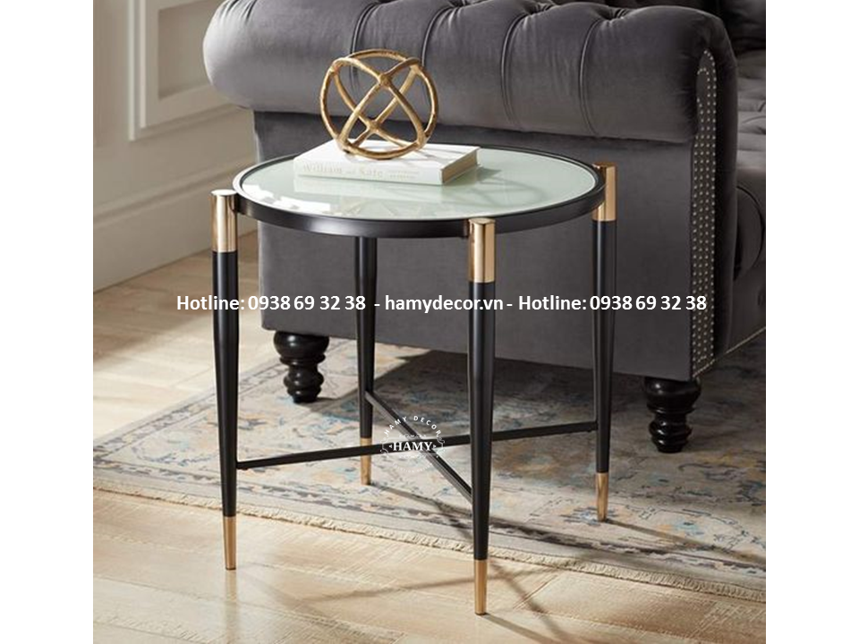 Tab sofa mặt đá chân inox mạ vàng - 49