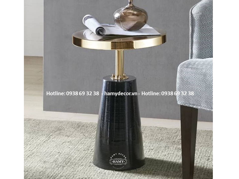 Tab sofa tròn inox mạ vàng - 51