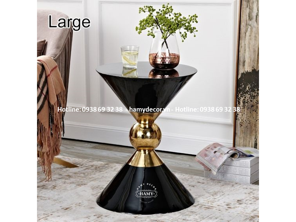 Tab sofa tròn chân inox mạ vàng - 52