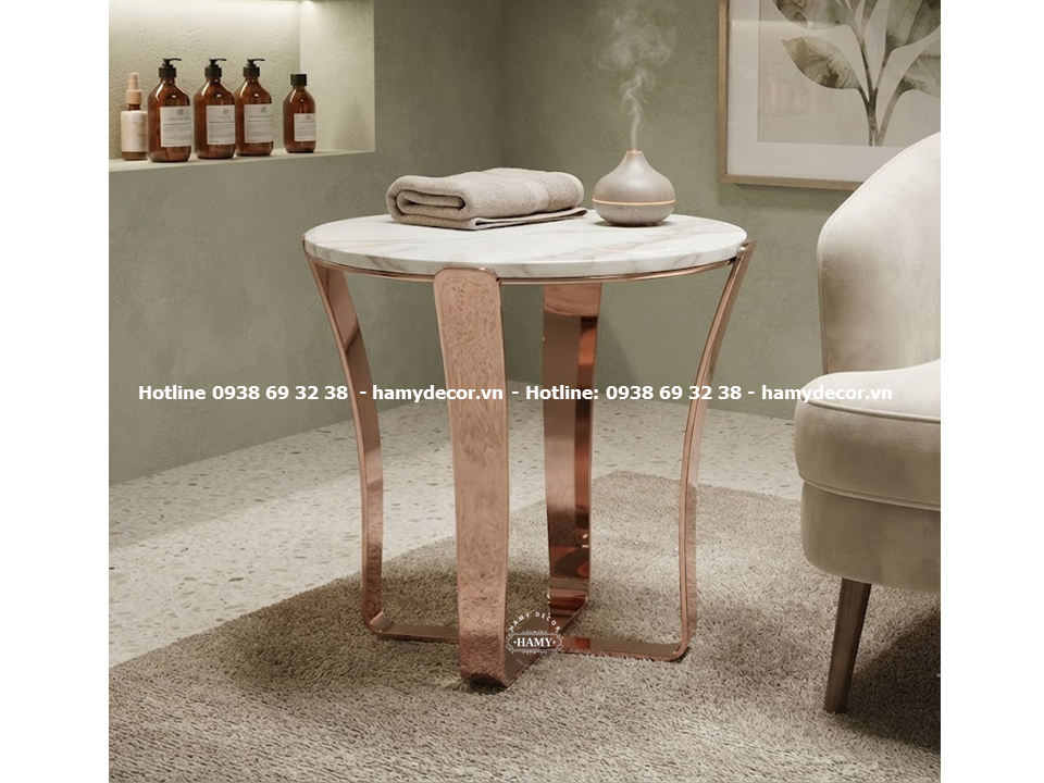 Tab sofa inox 304 mạ vàng hồng bóng (MIRR - ROSE GOLD) 
