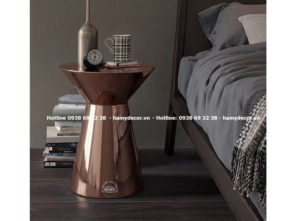 Mẫu tab sofa inox vàng hồng hình nón cụt (đối xứng)
